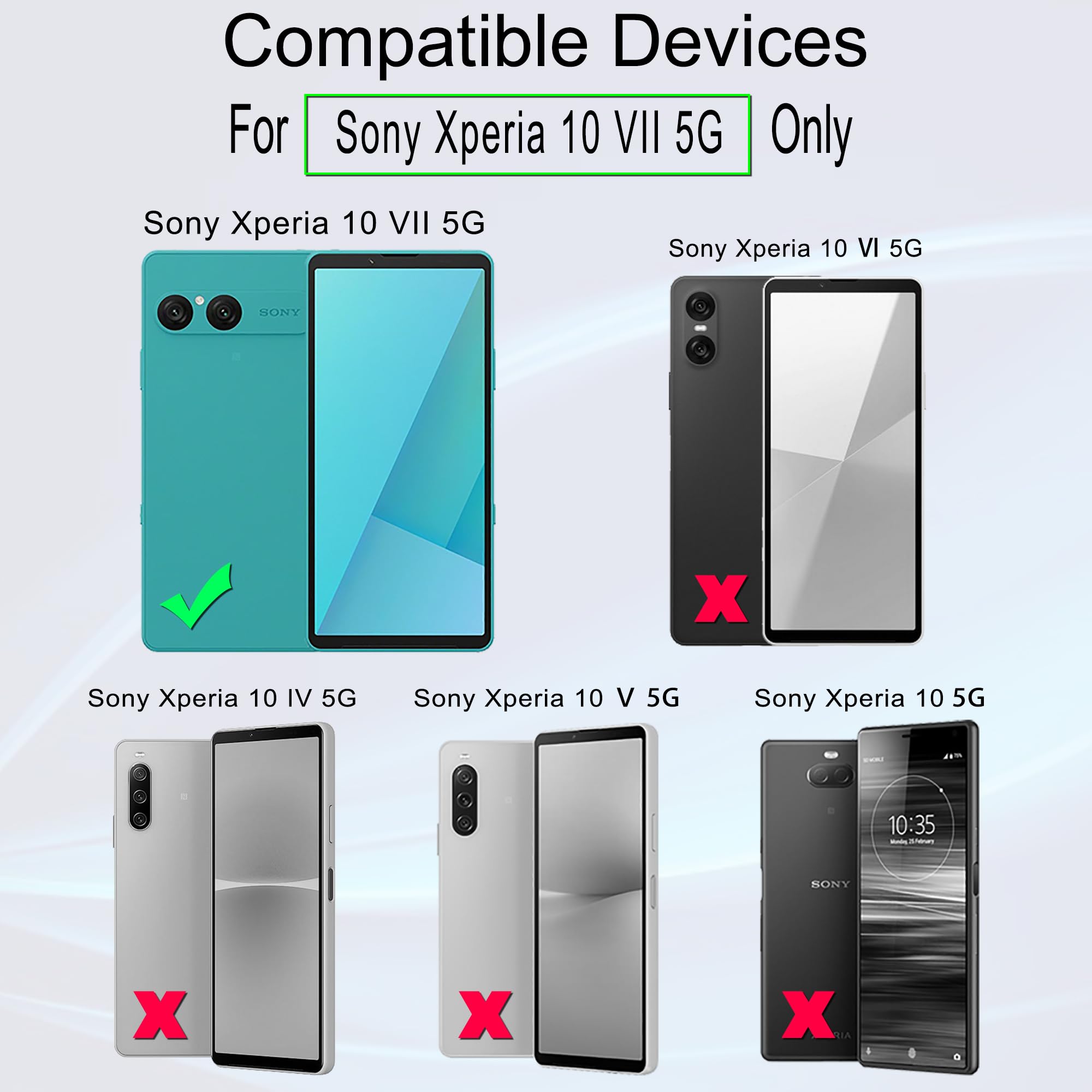 Ibywind 2 Pezzi Pellicola Protettiva per Sony Xperia 10 V 5G(6,1 Pollici)+1 Pezzo Protettore Len della Fotocamera+1 Pezzo Pellicola Posteriore,9H Durezza Vetro Temperato,HD Clear,Senza Bolle