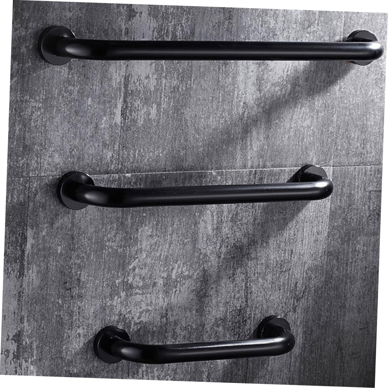 2pcs Aluminium Bathroom Grab Bars Wall-Mounted Anti-Slip Handrails for Bathtubs Stairs Safety Support for Seniors and Elderly with Comfortable Grip