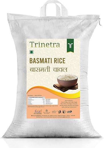 Trinetra Basmati Rice | Long Grain Aromatic Chawal For Everyday Use |10 kg