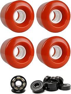 TGM Skateboards Longboard Cruiser Wheels 60mm x 47mm 83A 180C Orange Ceramic Bea - Compare price