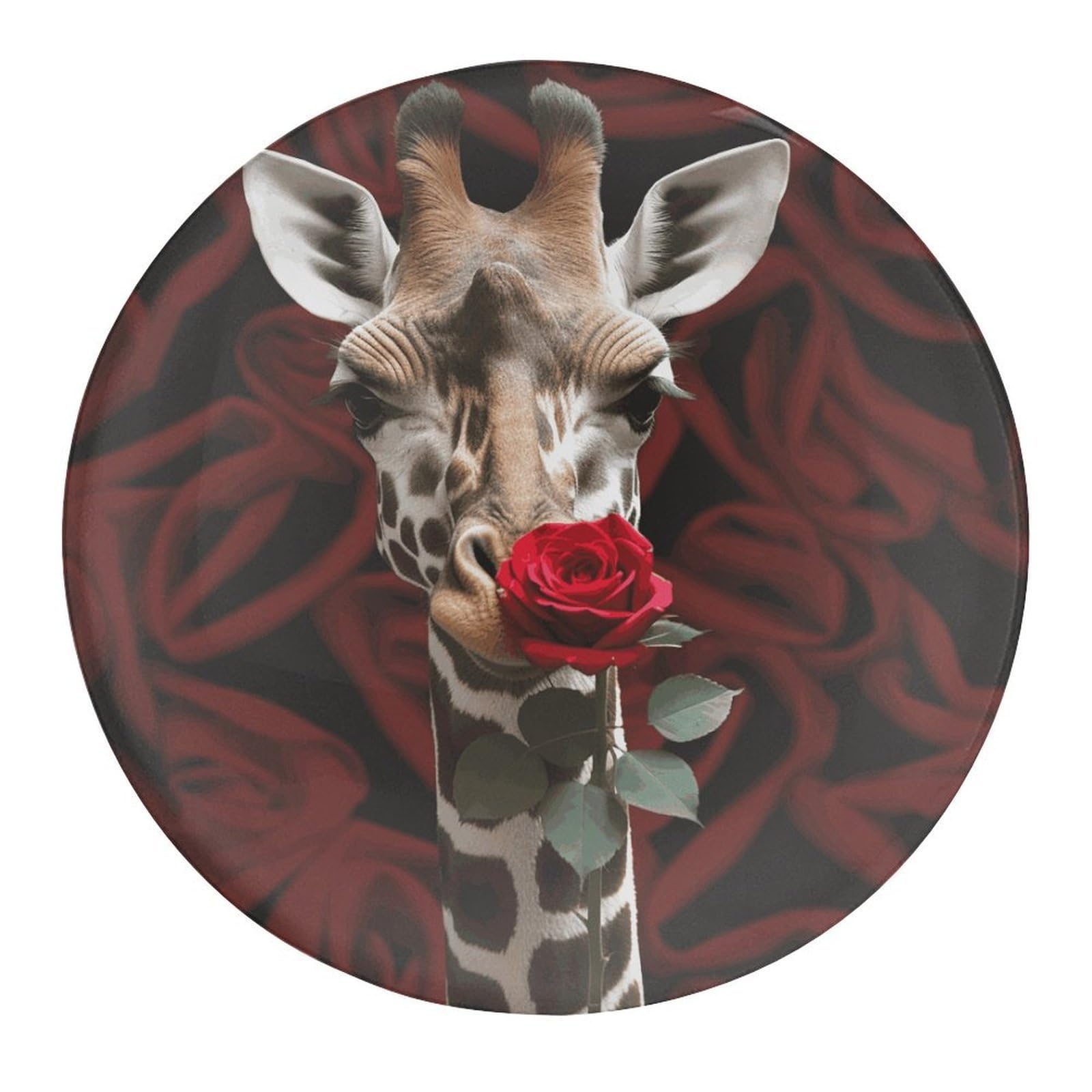 Fekiloot Style Giraffe Kissing Flower Refrigerator Magnet Fridge Magnet4 Pcs