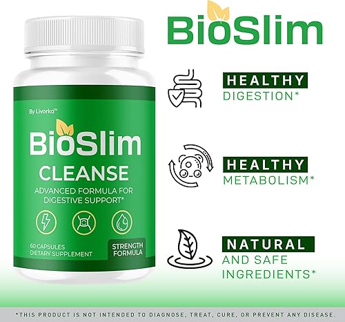 Miniatura 2 de BioSlim Cleanse Cápsulas (2 unidades) - Suplemento oficial Bio Slim fórmula avanzada premium, pastillas de limpieza BioSlim totalmente naturales,