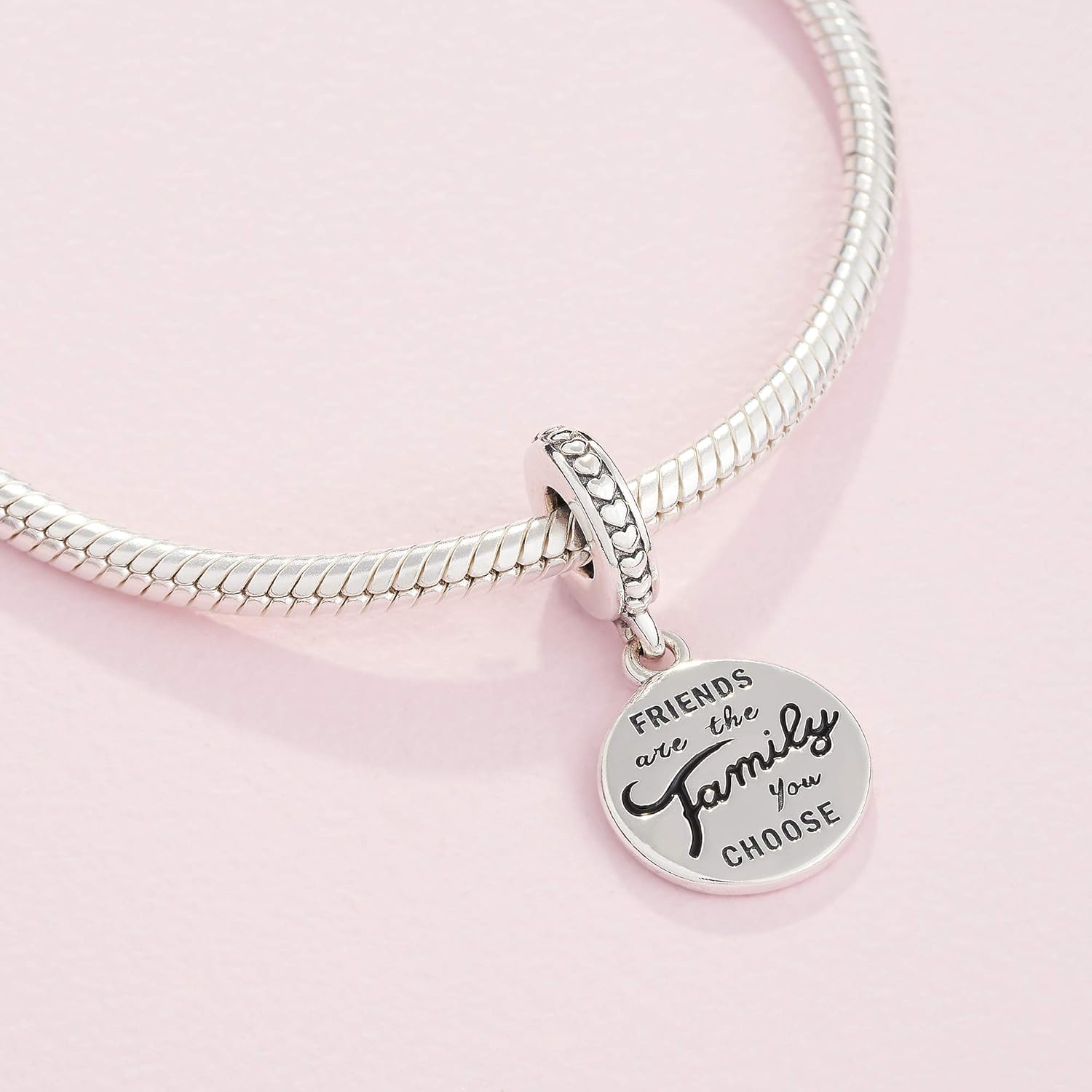 PANDORA Friends Are Family Dangle Charm - Compatible with PANDORA Moments - Jewelry for Women - Gift for Her - Made with Sterling Silver & Enamel - With Gift Box - Image 5