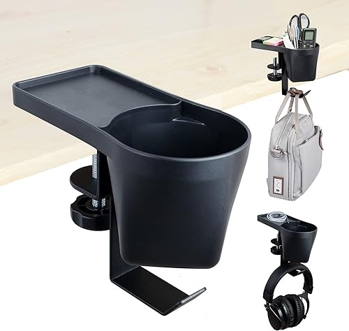 Miniatura 5 de MAX SMART Soporte para laptop con alfombrilla de mouse desmontable y abrazadera en el portavasos