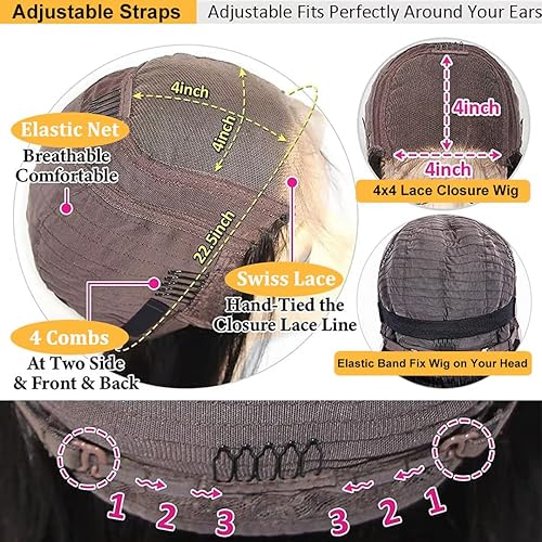 Miniatura 4 de Pelucas de cabello humano corto rizado de 14 pulgadas, peluca Bob para mujeres negras, pelucas de cabello humano rizado con encaje frontal, densidad