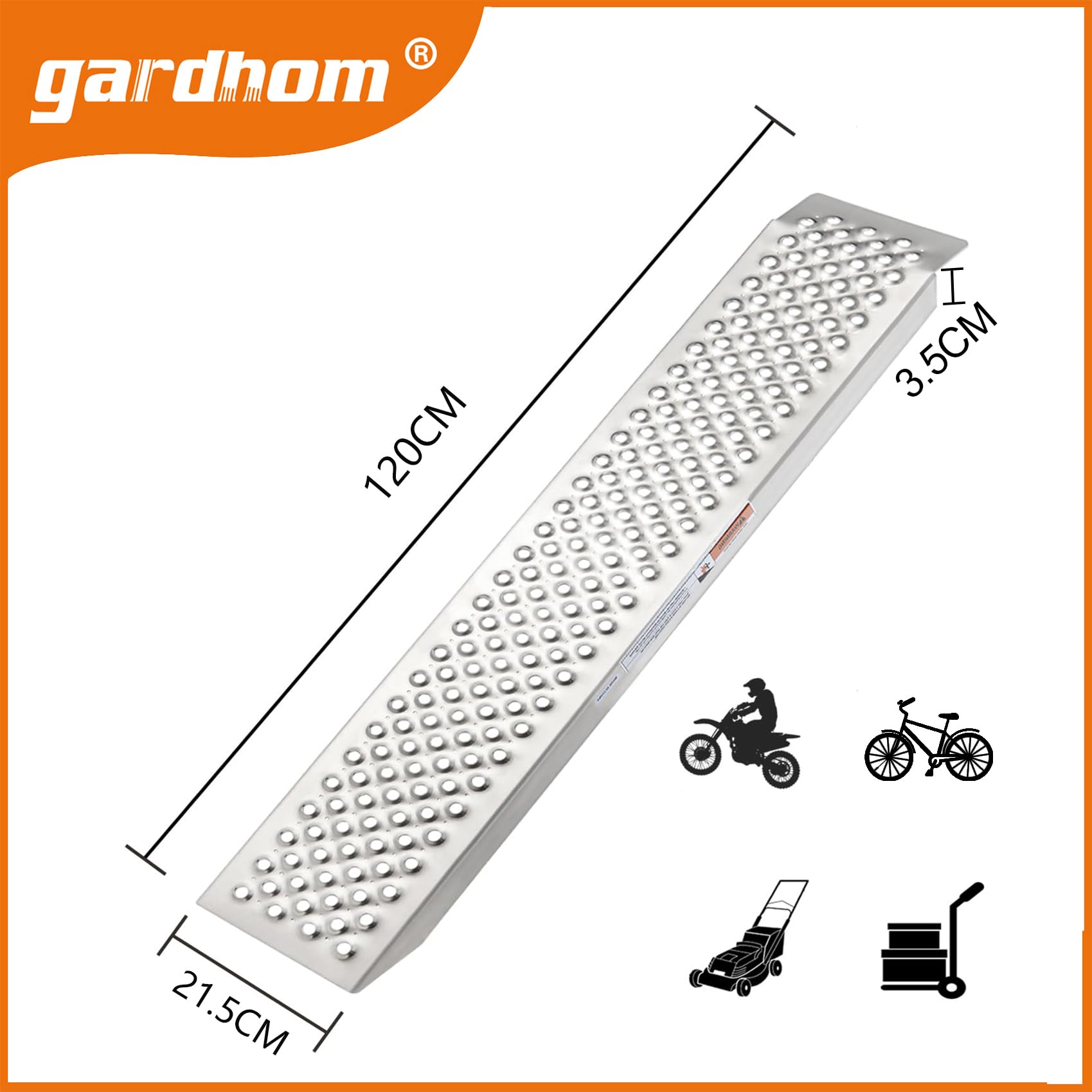 Amazon.co.jp: バイクアルミラダーレール 120CM, gardhom アルミ 