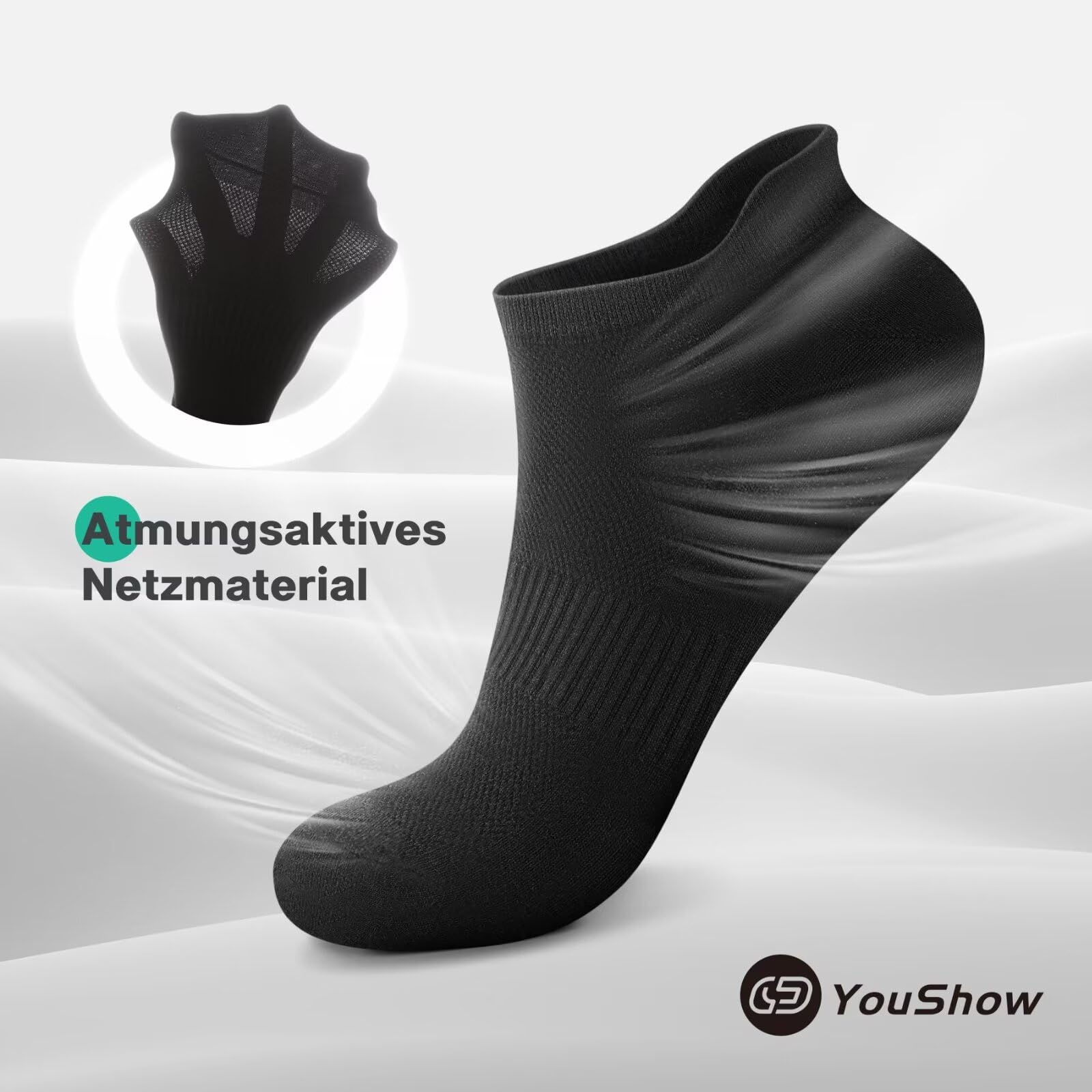 YouShow 10 Paia Calzini Corti Uomo Donna Sportive Traspirante Calze Cotone Calzini