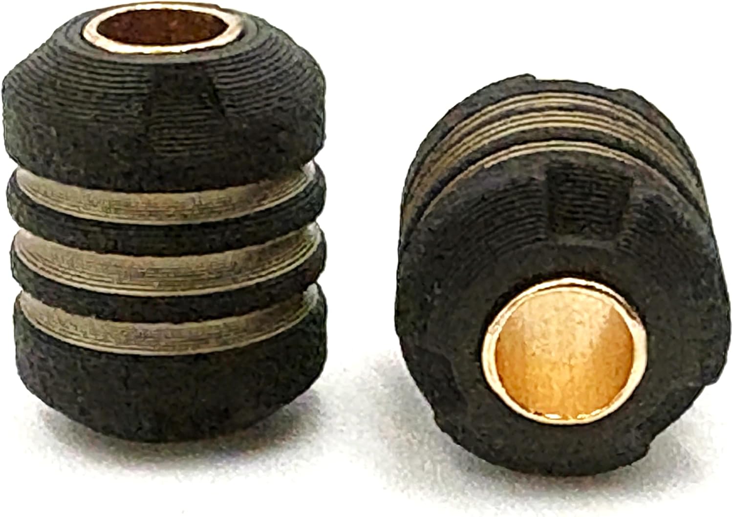 Gold Series Carbon Fiber Bead Pack - Gray, Black and Blue Jean Color Carbon Fiber EDC Beads for Zipper pulls, Knives and Flashlight Lanyards