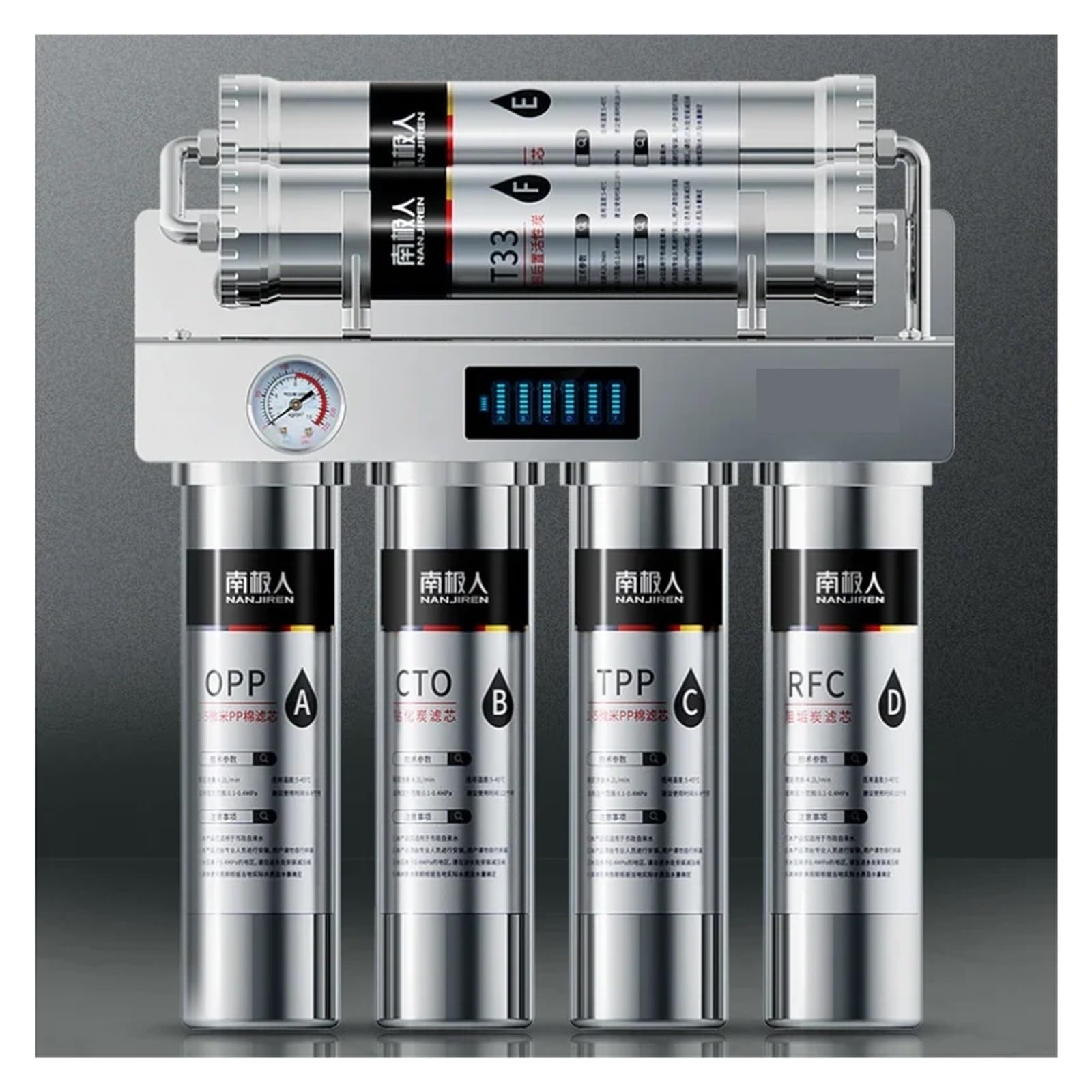 Purificateur d'eau en acier inoxydable for cuisine, purificateur potable directe, filtre de robinet du, machine magnétisée à ultrafiltration(Level 5 upgrade)