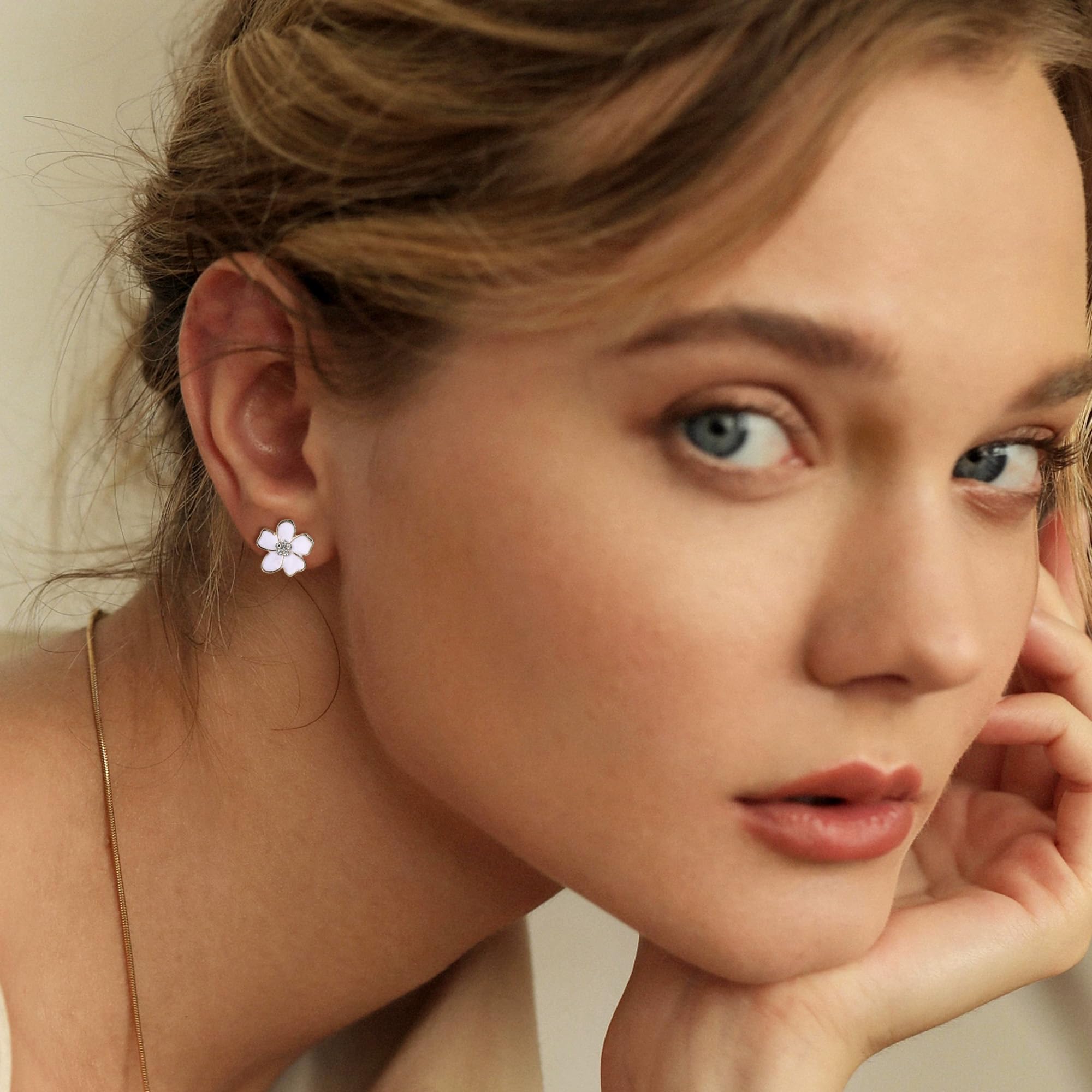 9 Paia Orecchini a Clip per Donne Ragazze Orecchini in Oro Argento Non Forati con Zirconi Cubici Disegni di Perle e Fiori Orecchini a Clip da Donna
