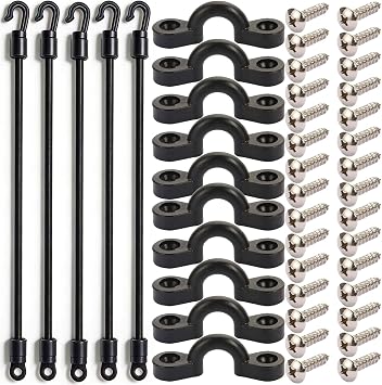5Pcs Rod Tamer Strap Holder Deck Mount Connector Mount Rod Strap Rod Hold Down Strap for Boat Kayak Fishing