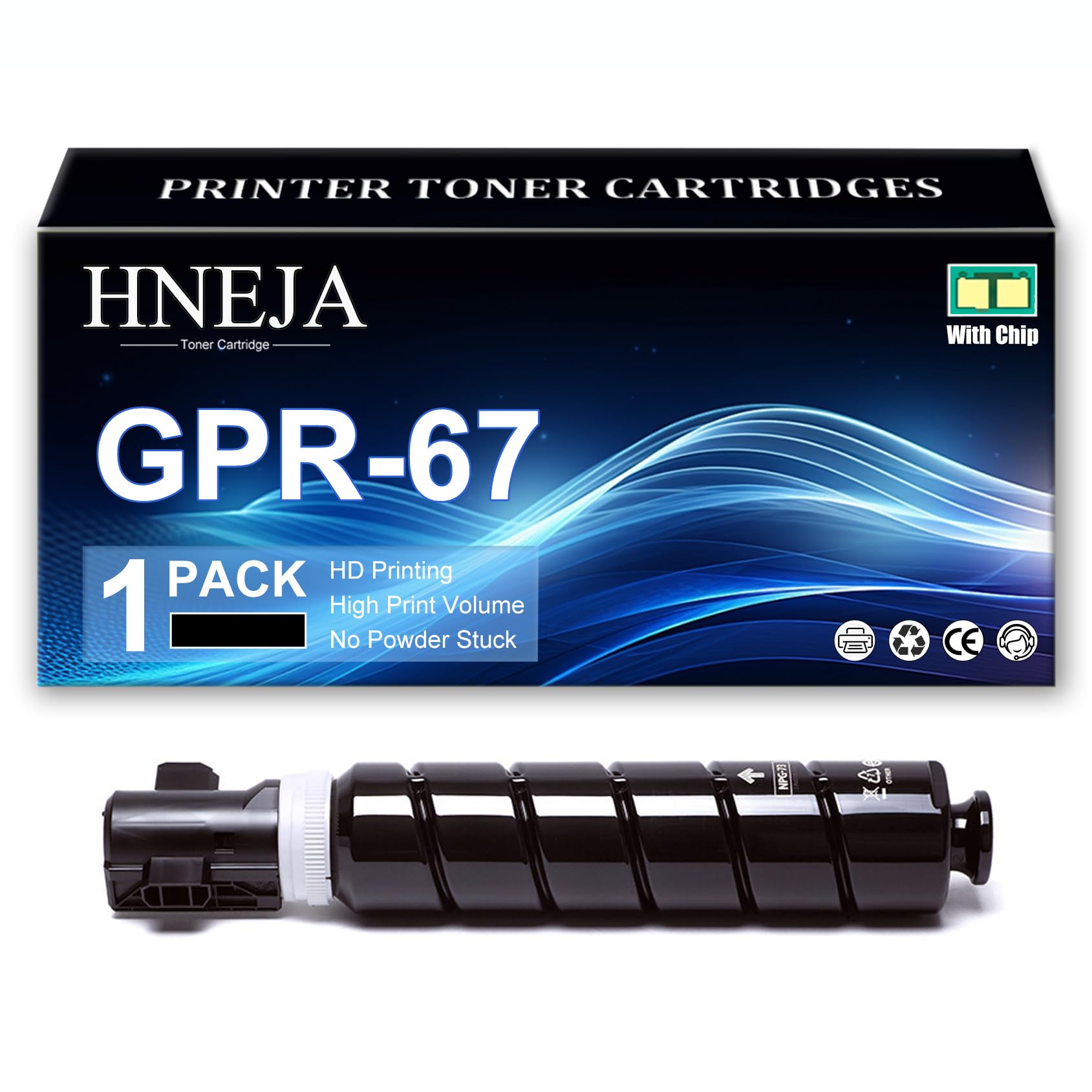 HNEJA GPR-67 GPR67 Black Toner Cartridges High Yield (44500 Pages) for Canon ImageRUNNER Advance DX 4925i 4935i 4945i Printer, 5745C003AA Toner