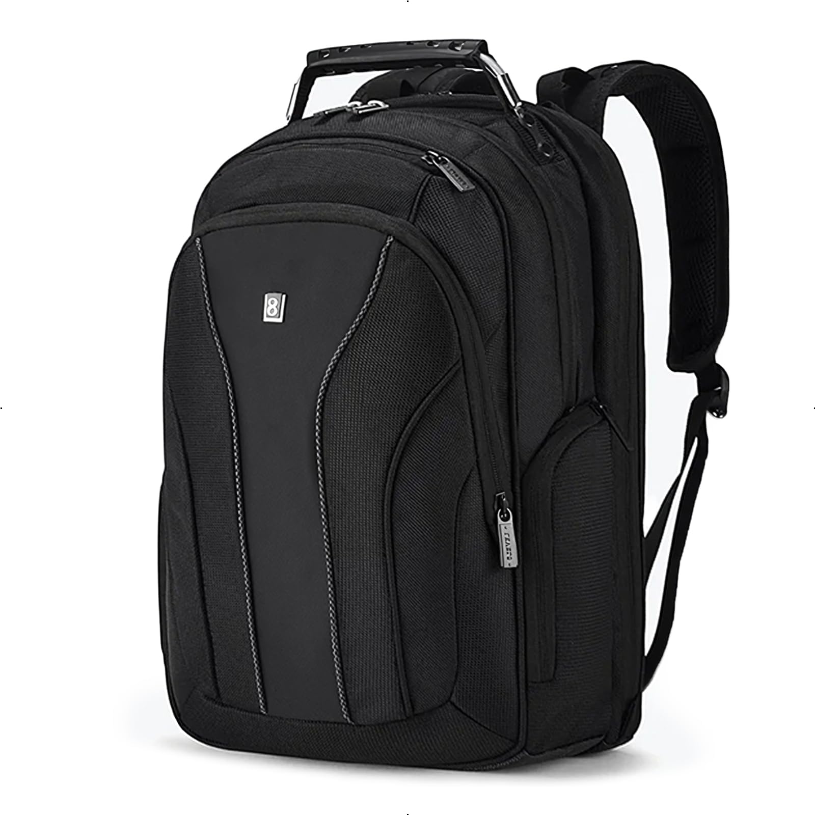 - LEVEL8 Laptop Backpack, Work Backpack for Men Women, Travel Computer Bag for Business Fits 15.6" Laptop and Notebook - Black