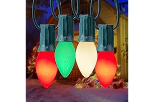 C7 Red, White, and Green LED Outdoor Christmas Lights