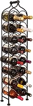Biscottini Porta Bottiglie Vino in Ferro - Portabottiglie in Metallo Acqua e Vino 105x15x25 - Cantinetta Vino - Porta Vino da Terra - Espositore 16 Bottiglie - Portavini - Portabottiglie Cucina Bar