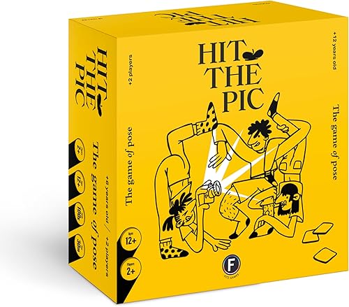 Juego de fiesta Hit The Pic  Combina la postura en un juego rápido en equipo con improvisación y movimiento, perfecto para grupos y noches de juego