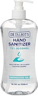 Dr. Talbot's Refreshing Gel Hand Sanitizer With Easy Pump, Fragrance Free, 16.9 Fl Oz