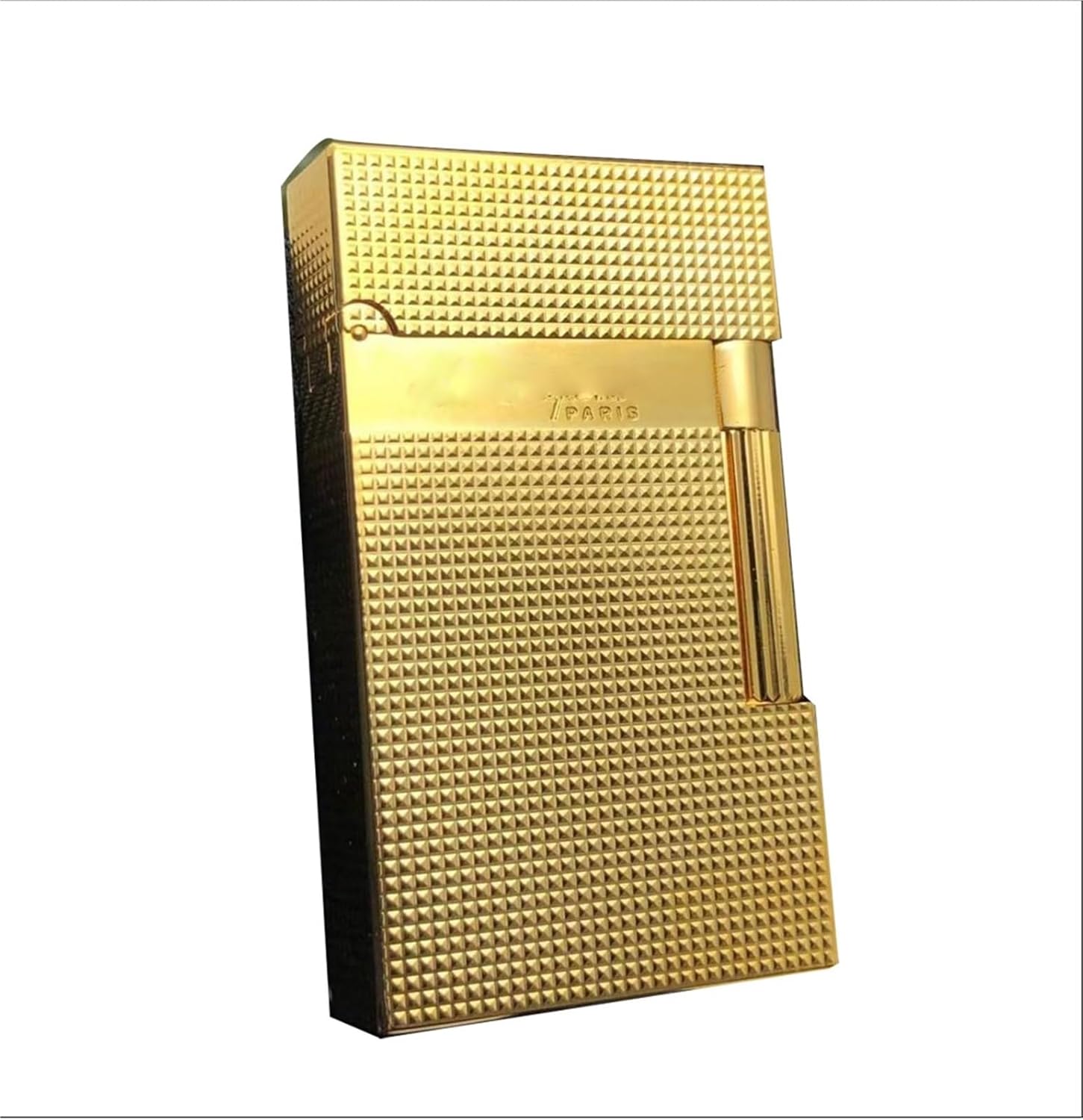 アンティーク真鍮製ヴィンテージ防風ライター、彫刻デザイン、クラシックなプーリー点火、調節可能なソフトフレーム - 詰め替え可能なブタ