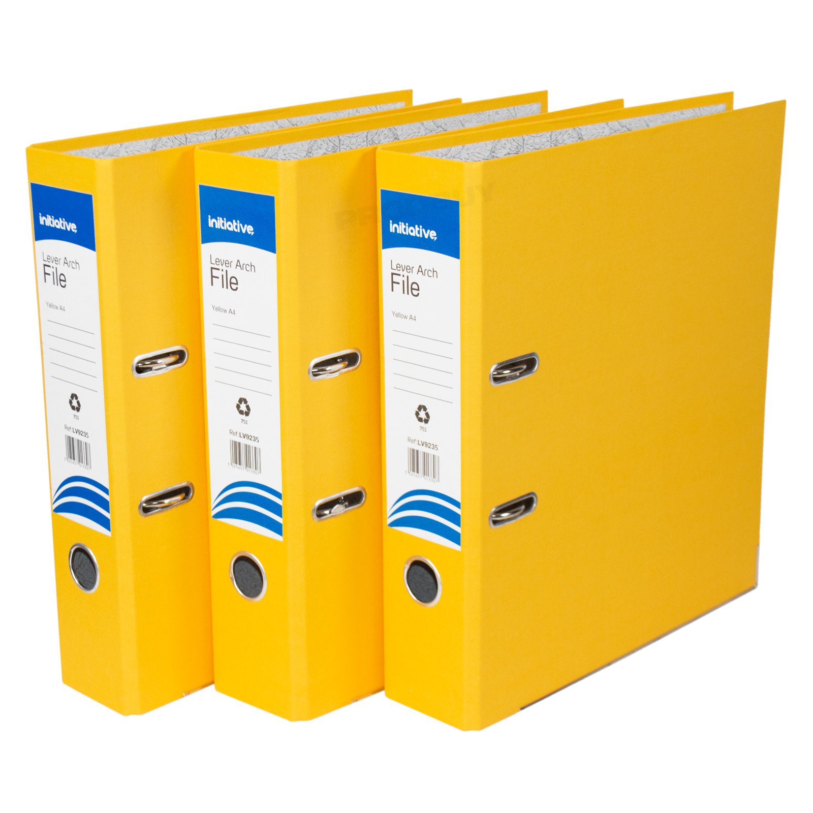 [Pack of 3] Yellow A4 Lever Arch Files 70mm Paper Storage Archive Legal Document Folders