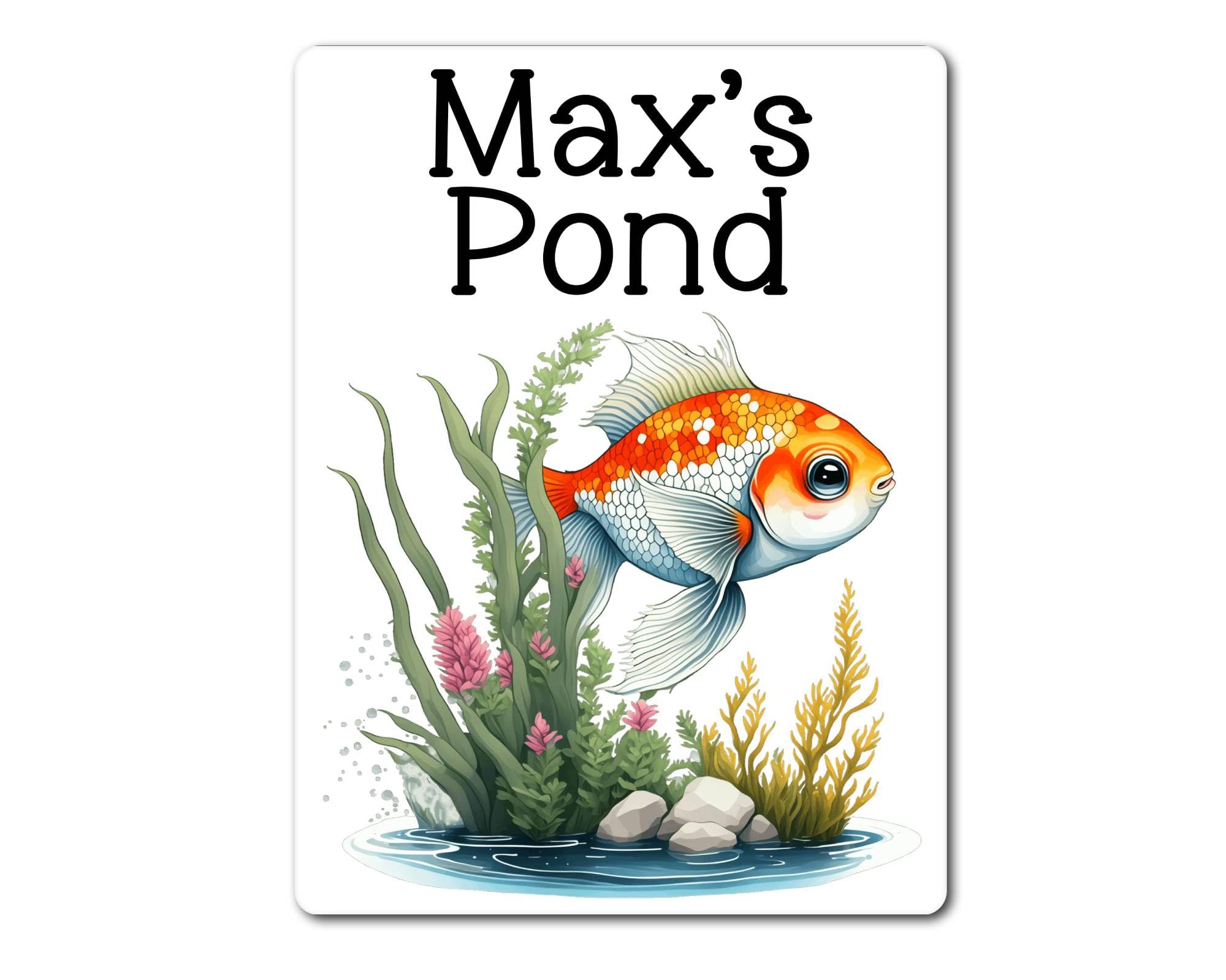 Decalarama Personalised Pond Metal Sign Gift – Any Name Pond - Family Fun Fish Home Novelty Aluminium Present