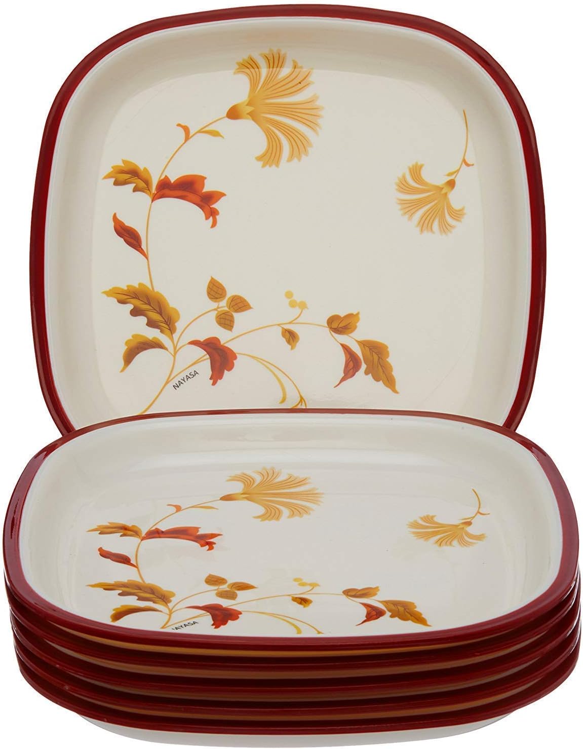 Buy LASERBOT Eva Melamine Round Half Size Dinner & Lunch Plates Pack of ...