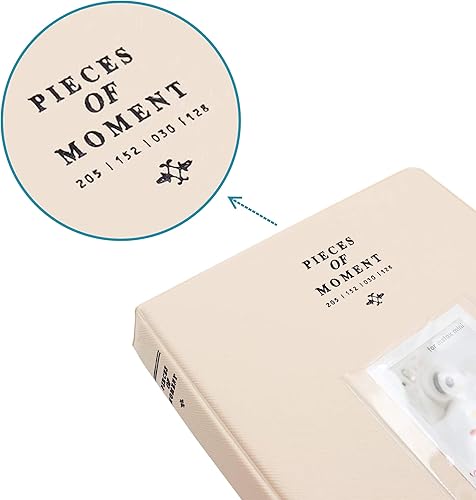 Miniatura 3 de Goodsnetic - Álbum de fotos pequeño, 128 bolsillos, mini álbum de fotos, cubierta de cuero, mini 9 películas, libro de fotos de gran capacidad para