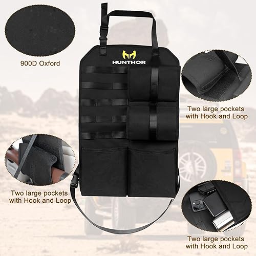 Miniatura 4 de Soporte para pistola en camiones (un par), almacenamiento ajustable para pistolas en el asiento trasero 900D, soporte para rifles automotrices