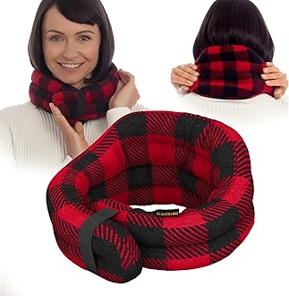 SunnyBay Microwave Heating Pad, Microwavable Heated Neck and Shoulder Wrap, Moist and Weighted Hands-Free Beanbag Pack with Wide Neck Coverage, 2.5 lbs, 26 Inches Long-Length, Made in USA, Buffalo