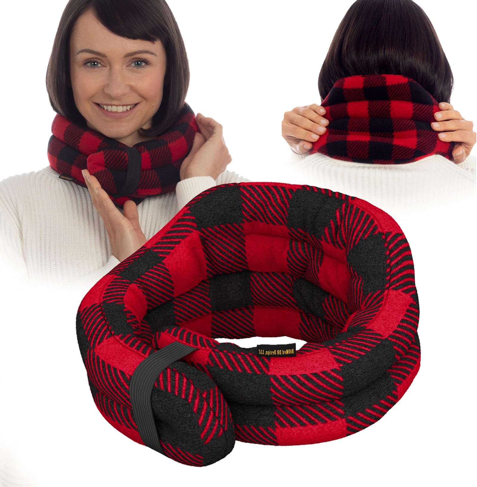 SunnyBay Microwave Heating Pad, Microwavable Heated Neck and Shoulder Wrap, Moist and Weighted Hands-Free Beanbag Pack with Wide Neck Coverage, 2.5 lbs, 26 Inches Long-Length, Made in USA, Buffalo