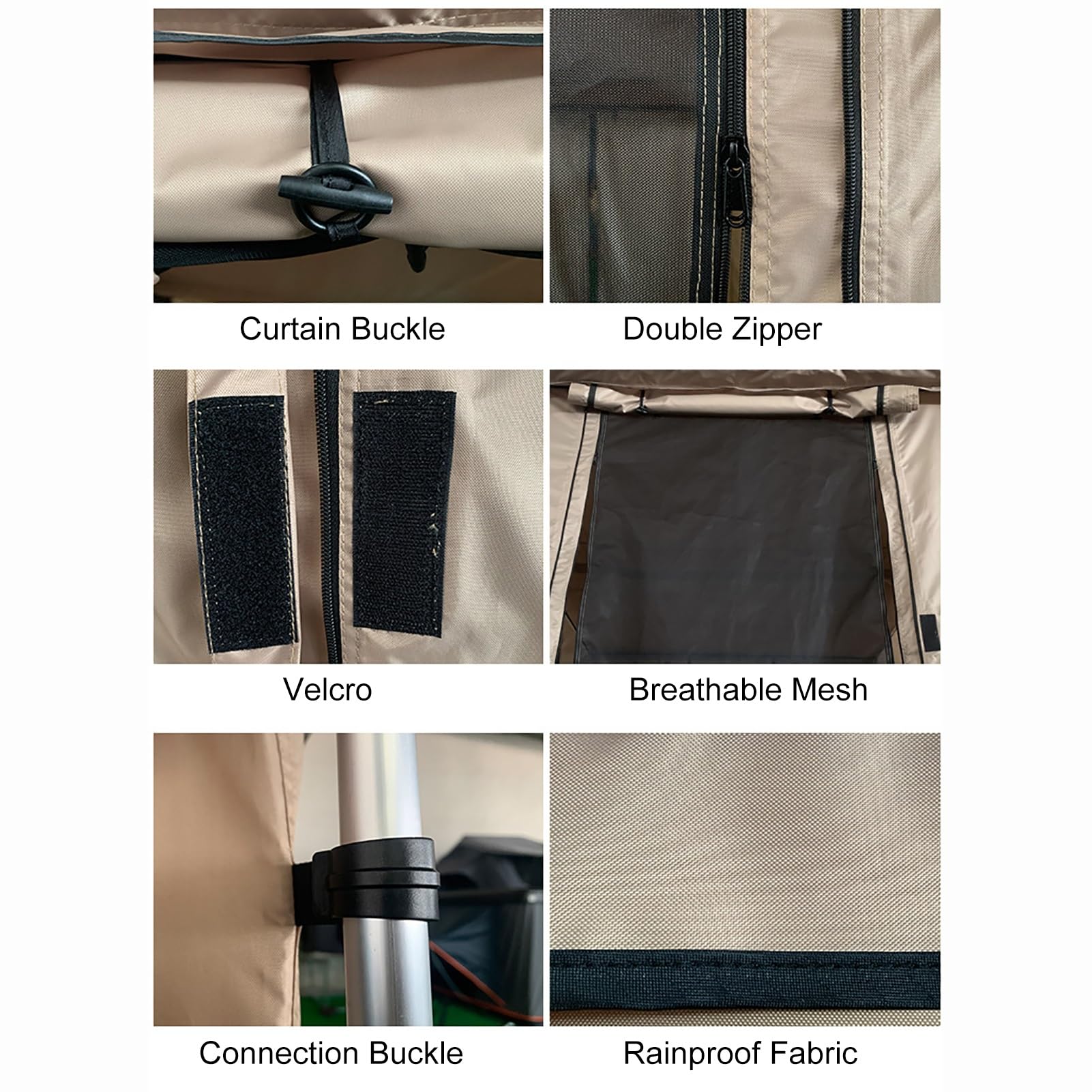 Tenda Auto, Tenda per Camper, Tendalino Camper, Tessuto Oxford 420D, PU2000mm, Riparo dal Sole, per 5~8 Persone (Size : 2 * 2.5m/79 * 98in)