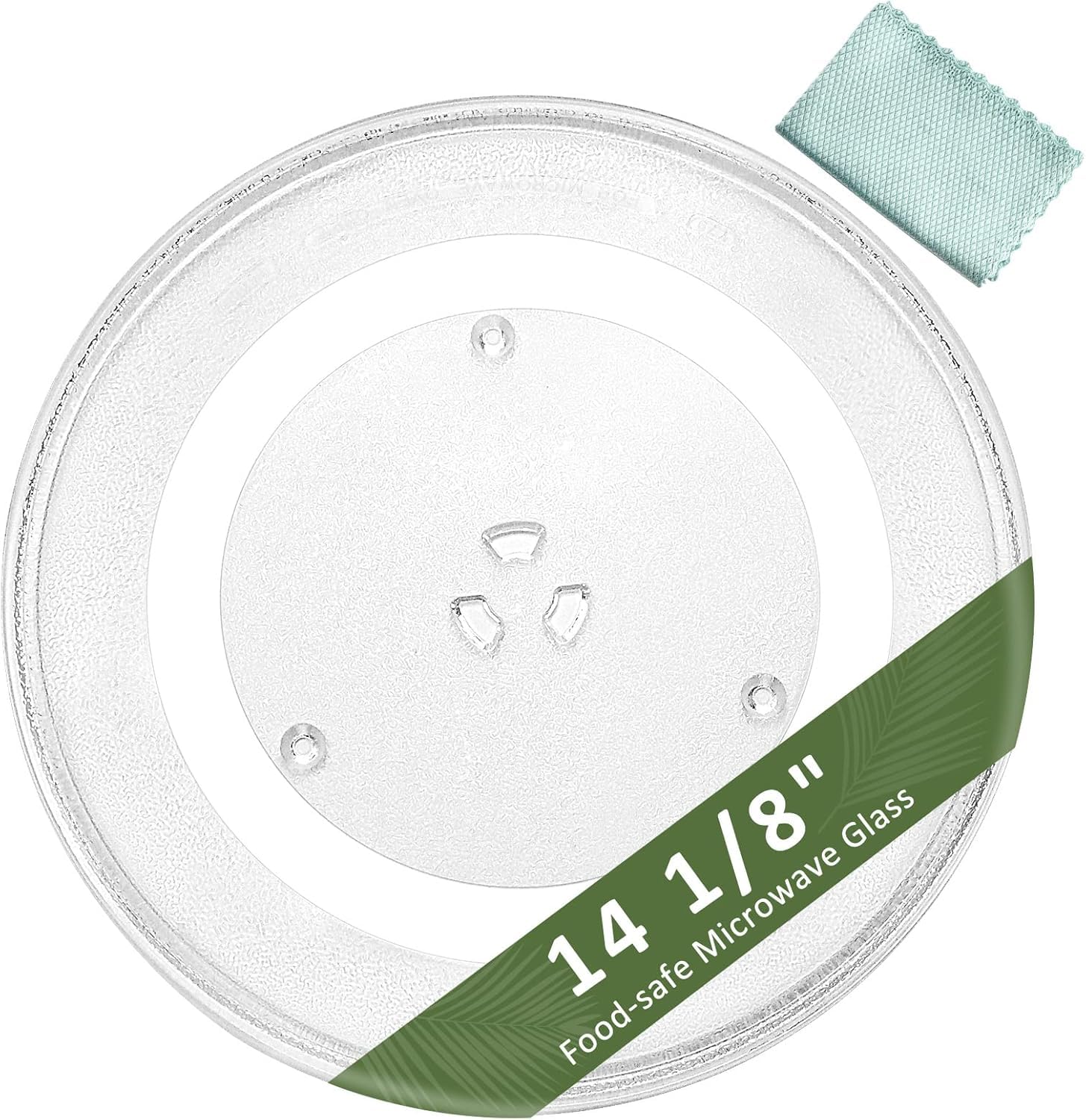 Photo 1 of DE74-20002B WB49X10063 14 1/8" Microwave Plate Replacement for G-E S-amsung, Microwave Glass Turntable Plate Replace W11402532 W10132127, Heat Resistant & Durable by Fetechmate- Dishwasher Safe
