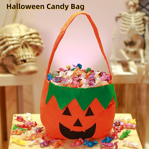 6 PCS Halloween Pumpkin Costume Adults Women, Pumpkin Adults Fancy Dress, Womens Halloween Outfits with Pumpkin hat Socks Hand Bag Glasses Earrings (C)