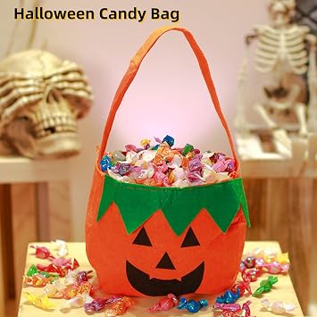 6 PCS Halloween Pumpkin Costume Adults Women, Pumpkin Adults Fancy Dress, Womens Halloween Outfits with Pumpkin hat Socks Hand Bag Glasses Earrings (C)
