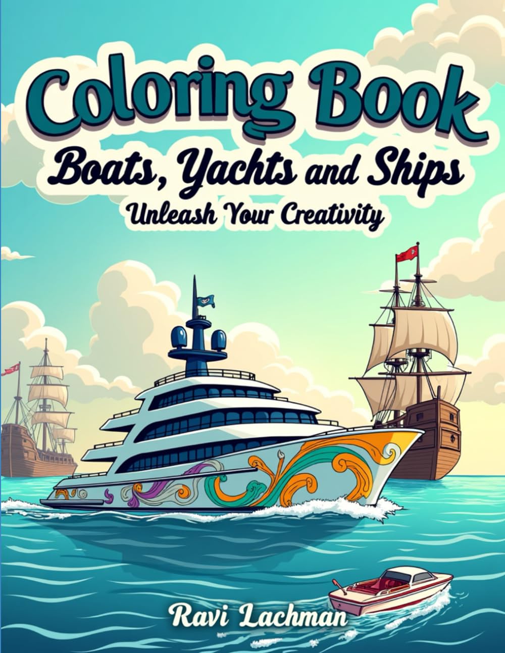 Coloring Book Boats, Yachts, Ships