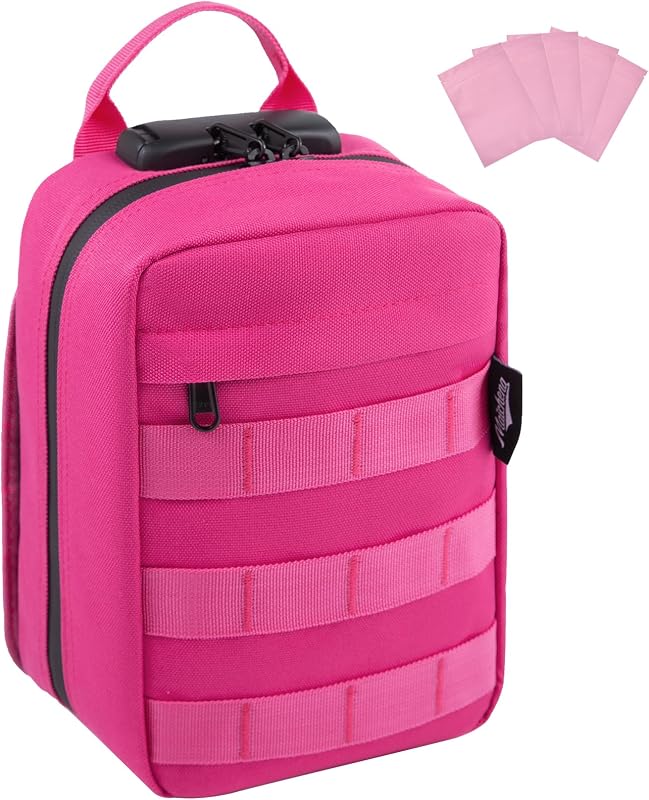 Necessaire MAICHENG com Fechadura de Combinação, Bolsa Organizadora Voodoo Pink, 20,07 x 10,16 x 15,24 cm, 1 unidade