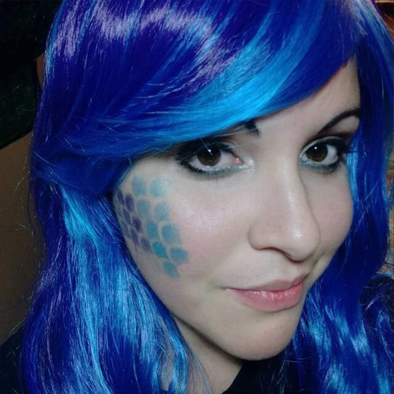 Mermaid Makeup Mermaid Scale Stencil Airbrush Stencils Large Plastic Dragon Reusable Fish Scales Animal Print Templates Kit for Women Girls Body Art Face Painting Wall Accessories (6x8 inch Mermaid)