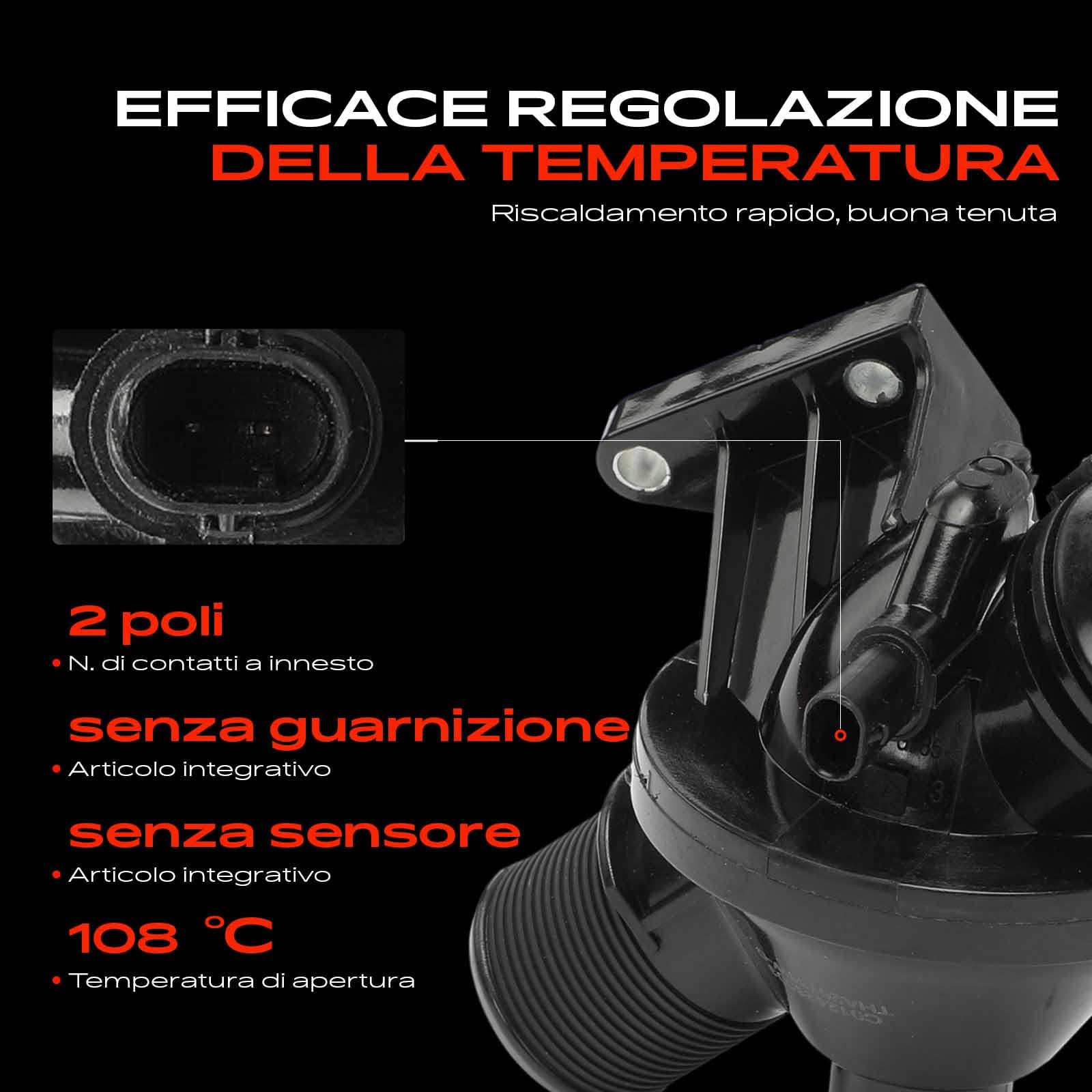 Frankberg Termostato Liquido di raffreddamento Regolatore del liquido di | Compatibile con: Z4 R.o.a.d.s.t.e.r E89, Serie 5 F10, X1 E84, 4 Cabriolet F33 F83, X5 F15 F85, 4 Gran Coupé F36