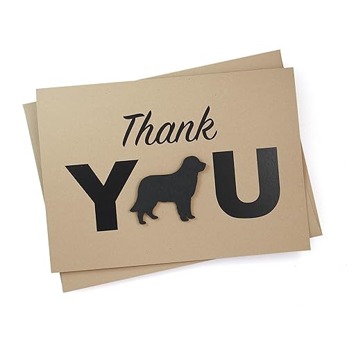 Miniatura 6 de Cat Thank You Greeting Notecard Handmade 5x7 card black cat silhouette single card with envelope Kraft brown blank inside