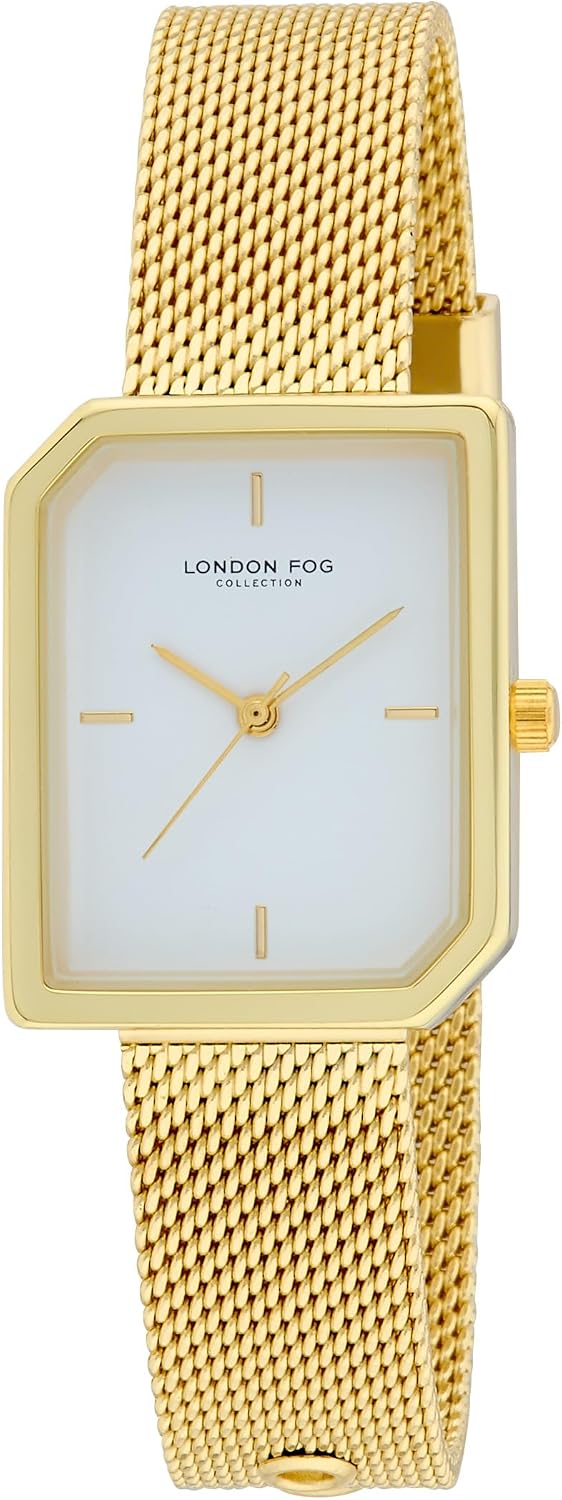 LONDON FOG Women's Cavern 24mm Rectangle Bracelet Mesh Watch (LF054)