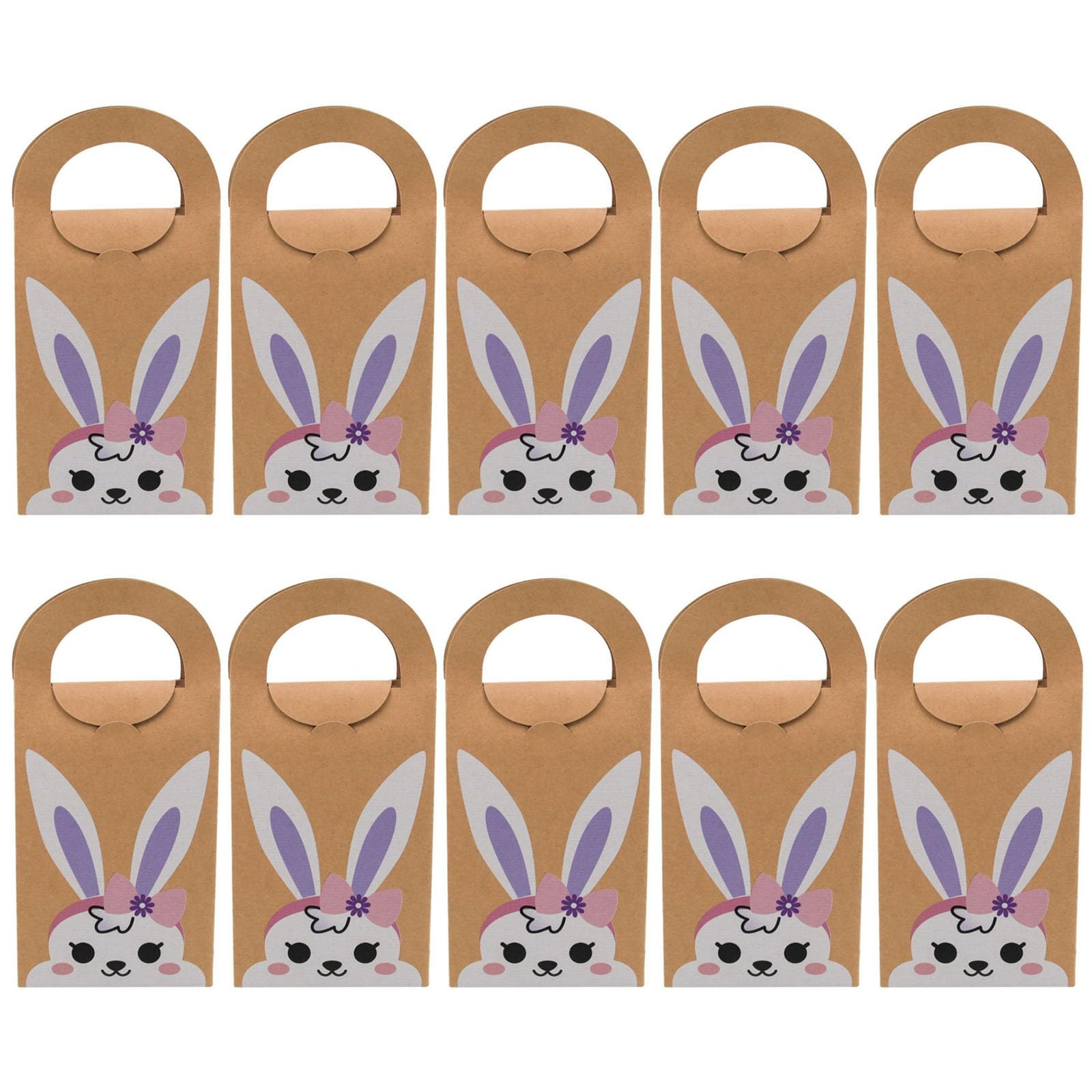 Elnwnnkc 10pcs Easters Themed Sturdy Gifts Bags with Handle Accessory for Holiday Parties and Festival Gifts Wrapping Use Easters Presents Packaging