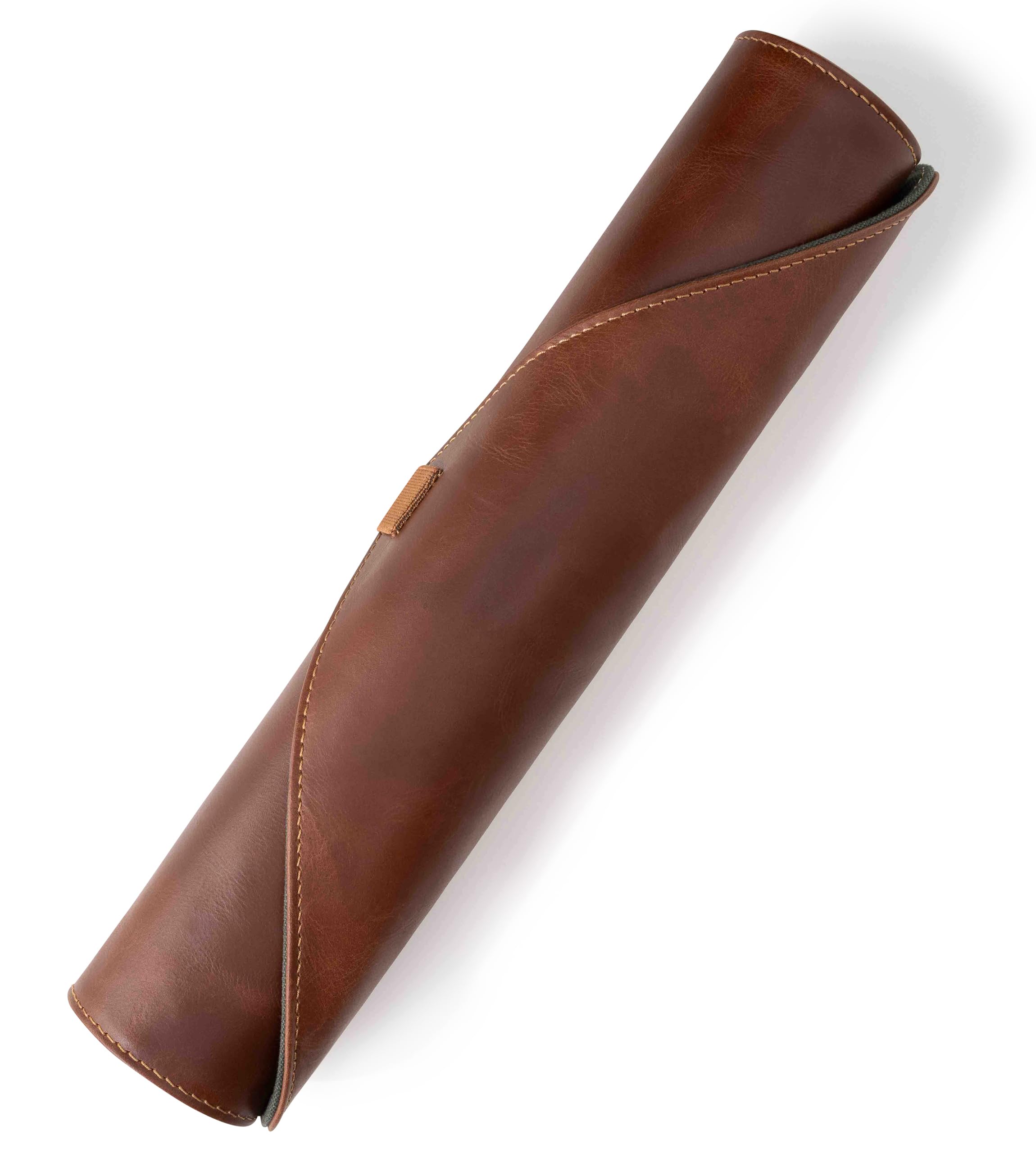 Angus Stoke Gordon - Astuccio per coltelli da cuoco, in pelle di bufalo, con 7 scomparti aggiuntivi, Marrone, 57 cm x 57 cm x 38 cm, borsa coltelli