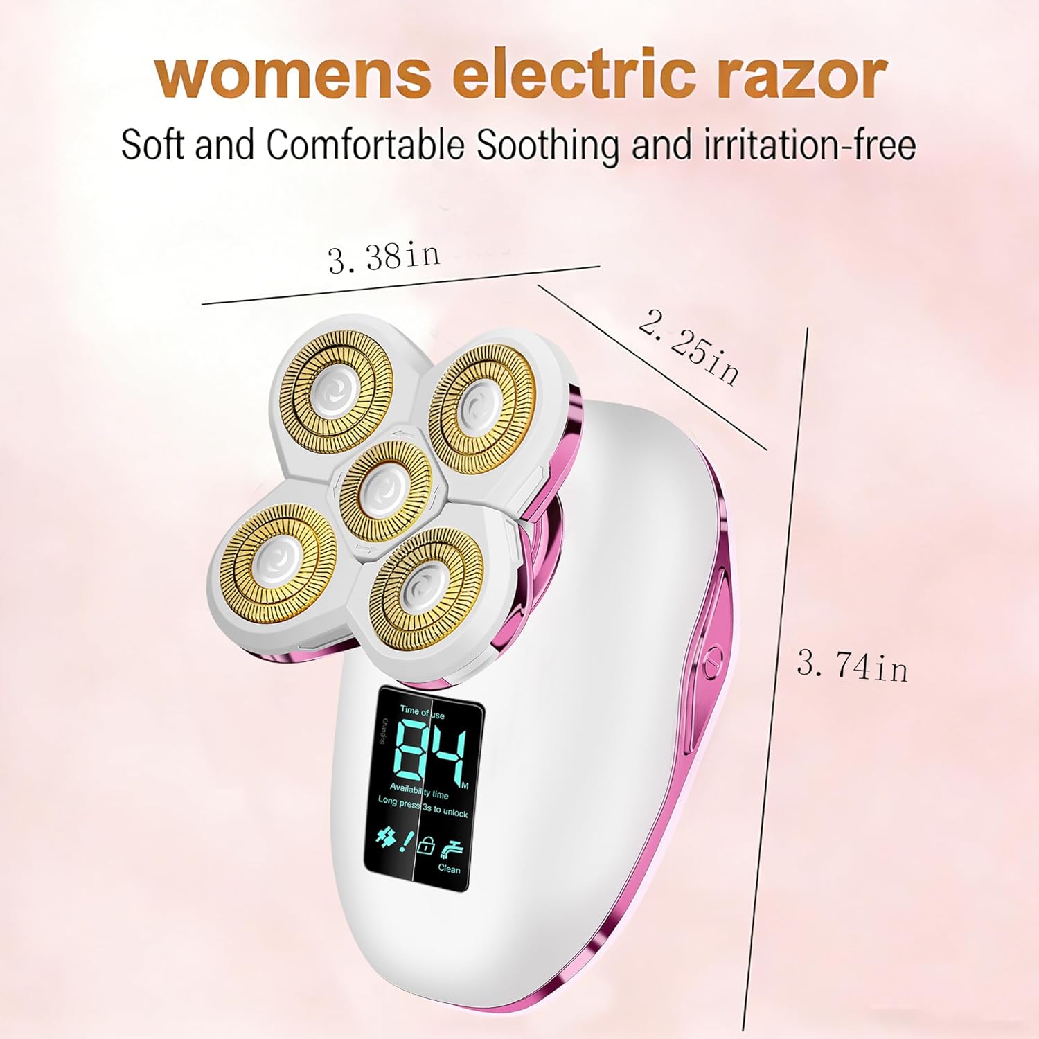 Electric Razors for Women Legs-5D Magnetic Detachable Head Flawless Razor-IPX7 Waterproof Wet Dry Cordless Trimmer-USB Rechargeable Travel Kit