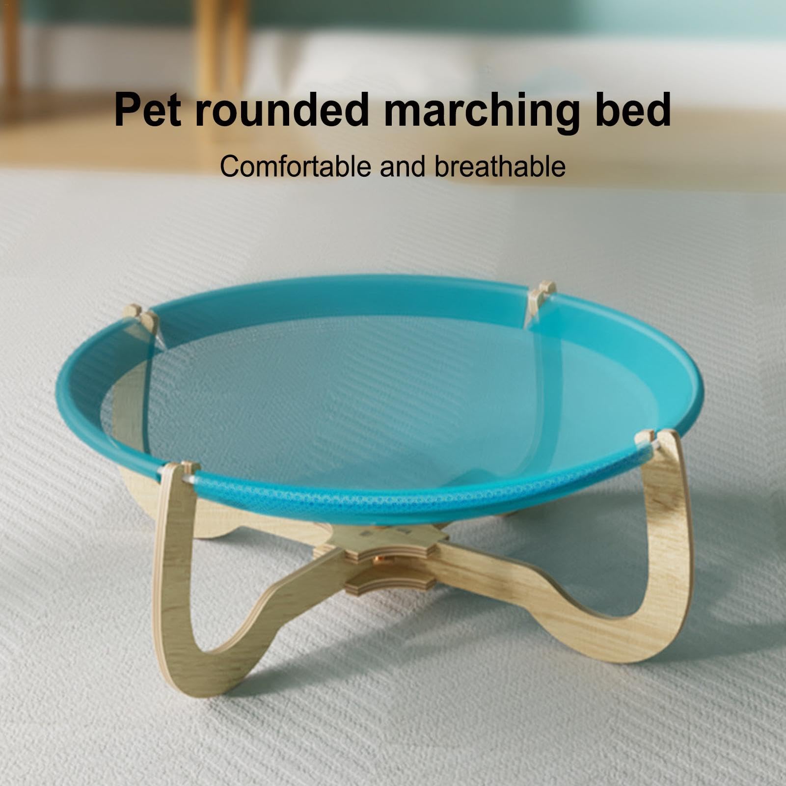 Amaca per animali domestici rialzata in rete traspirante, base in legno stabile, comoda amaca per animali domestici, base per animali domestici, per interni ed esterni | Forniture per animali domestici, base stabile in legno, cesto per per gatti