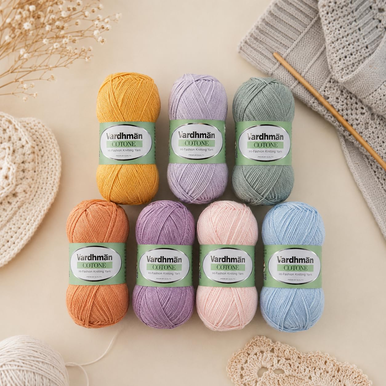 Vardhman Cotone Yarn - 6 Ply Cotton Acrylic -2