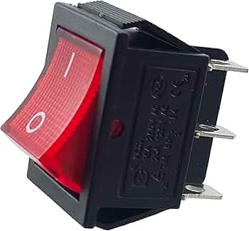Lot De 2 Interrupteurs à Bascule LED 16 Mm - Rétroéclairage Rouge 3-6V, Commutation Jusqu'à 24V - Pour Microcontrôleurs, Projets électroniques