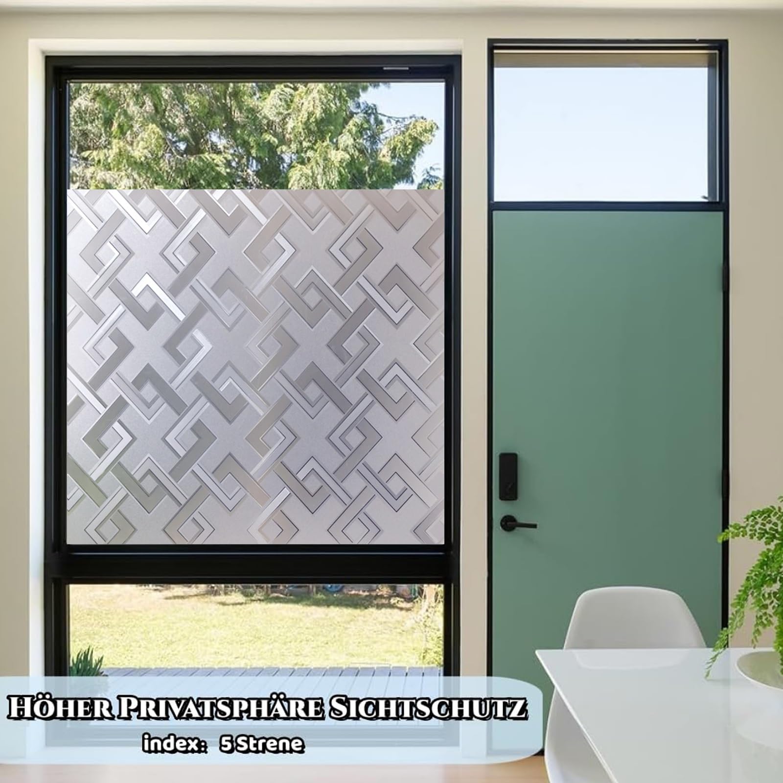 Vinilos para Cristales Opaco 110 x 1000 cm Lámina Protectora de Privacidad Anti UV, Calor Fácilmente Decorativos Reutilizar, para Dormitorio Oficinas, Diamante