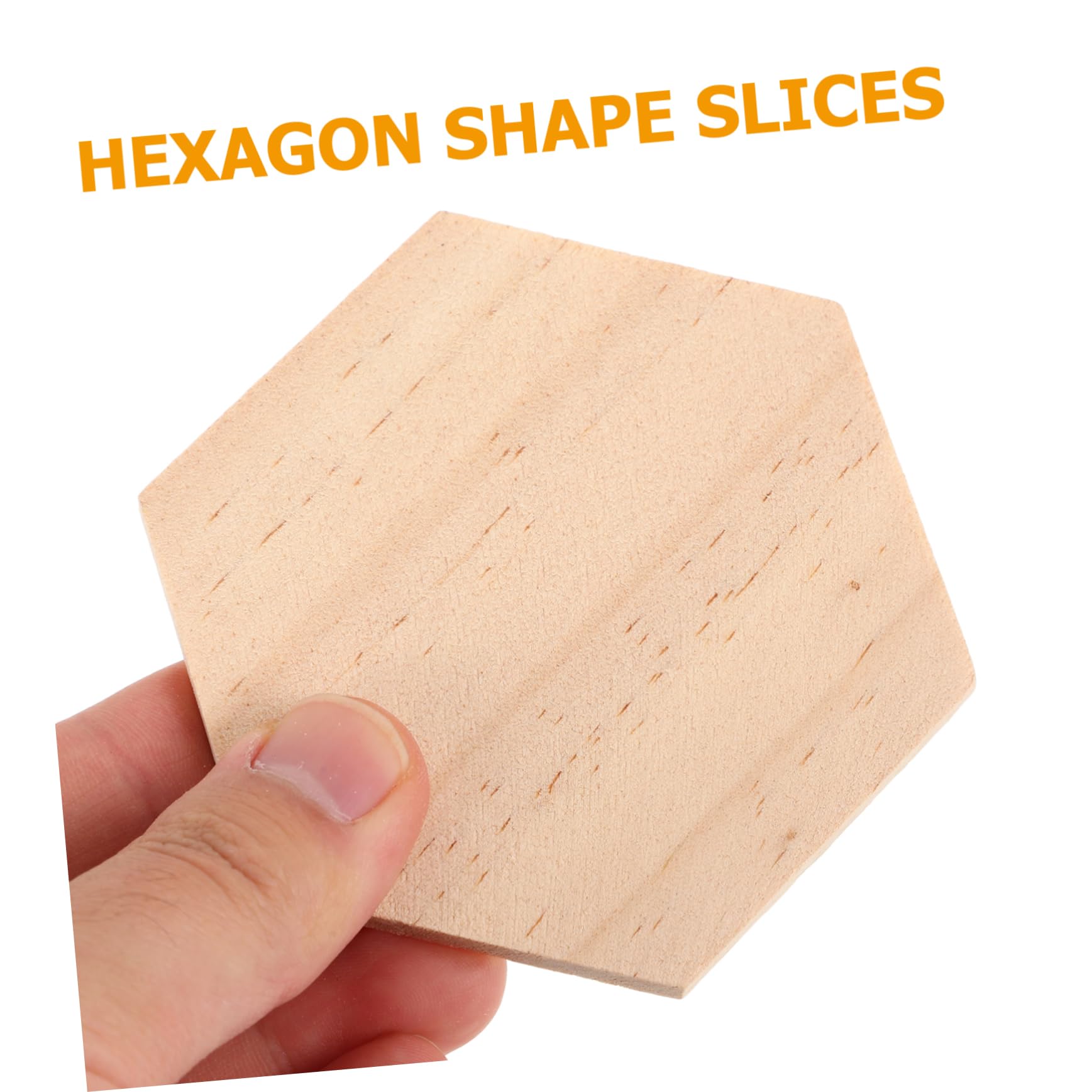 TEHAUX 25 Sechseckige Holzscheiben Glatt und Bemalbar für Hochzeitsdeko Heimdekoration und Bastelprojekte 3,54x3,54x0,20 Zoll