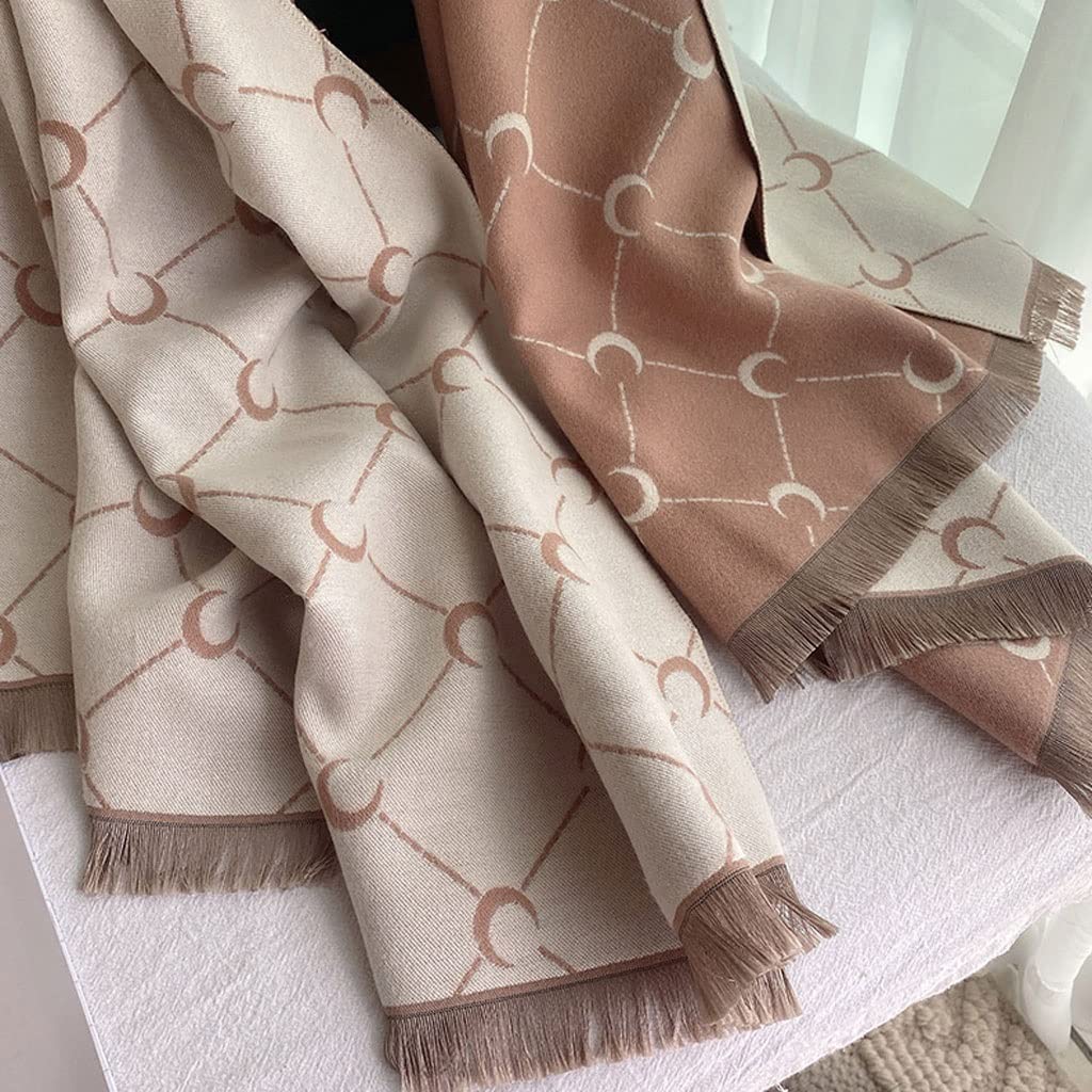 Sciarpa Invernale Elegante Sciarpina Stelle imitazione Cashmere Sciarpa Uomini Donne Sciarpe Autunno e calda Coperta invernale Scialle impacchi sciarpe femminili Calda