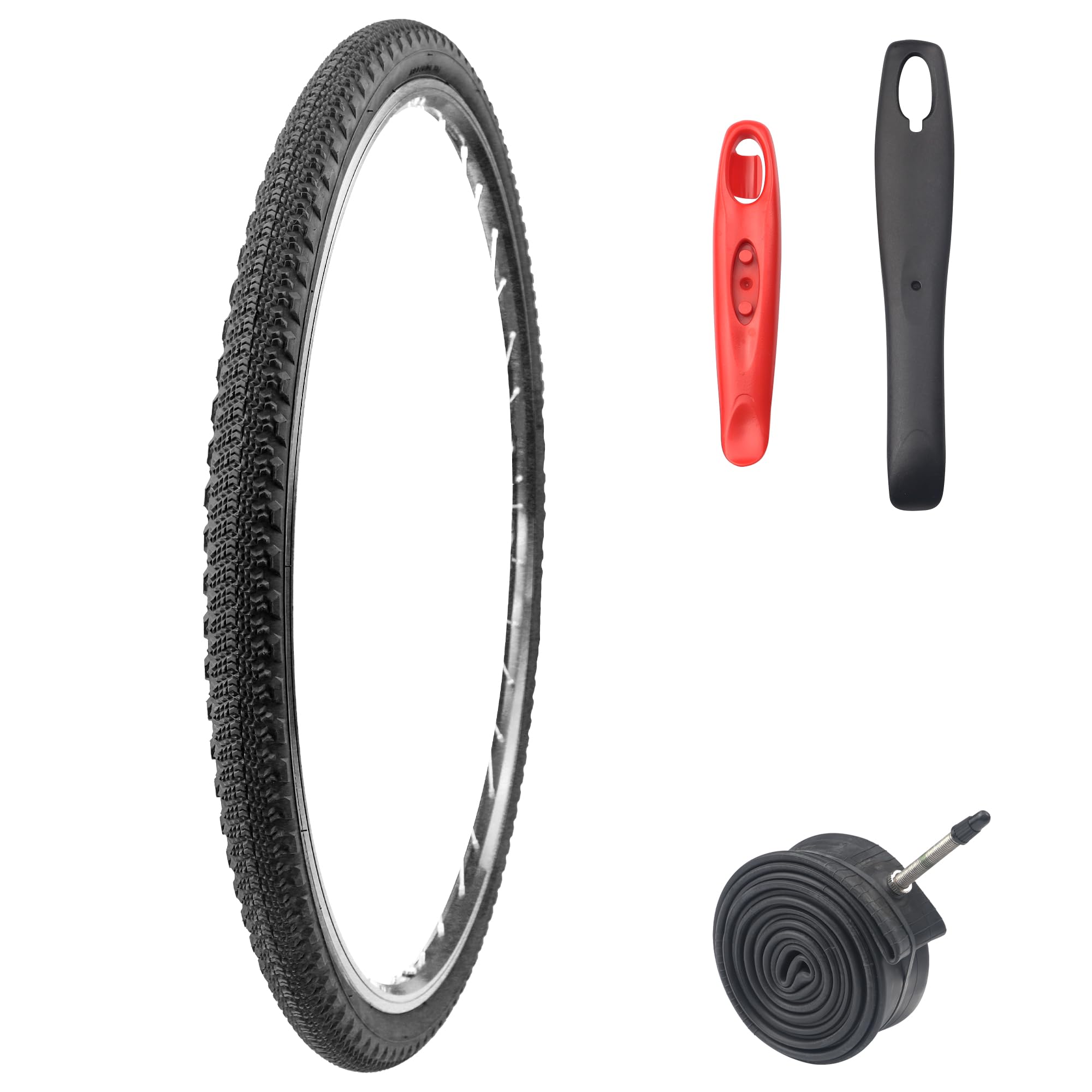 WEEROCK One/Two Pack 700C Road Bike Tire 700 X 42C Gravel Bicycle Tire with 1/2 Pack Inner Tubes 45mm Presta Valve, Replace Bike Tyres