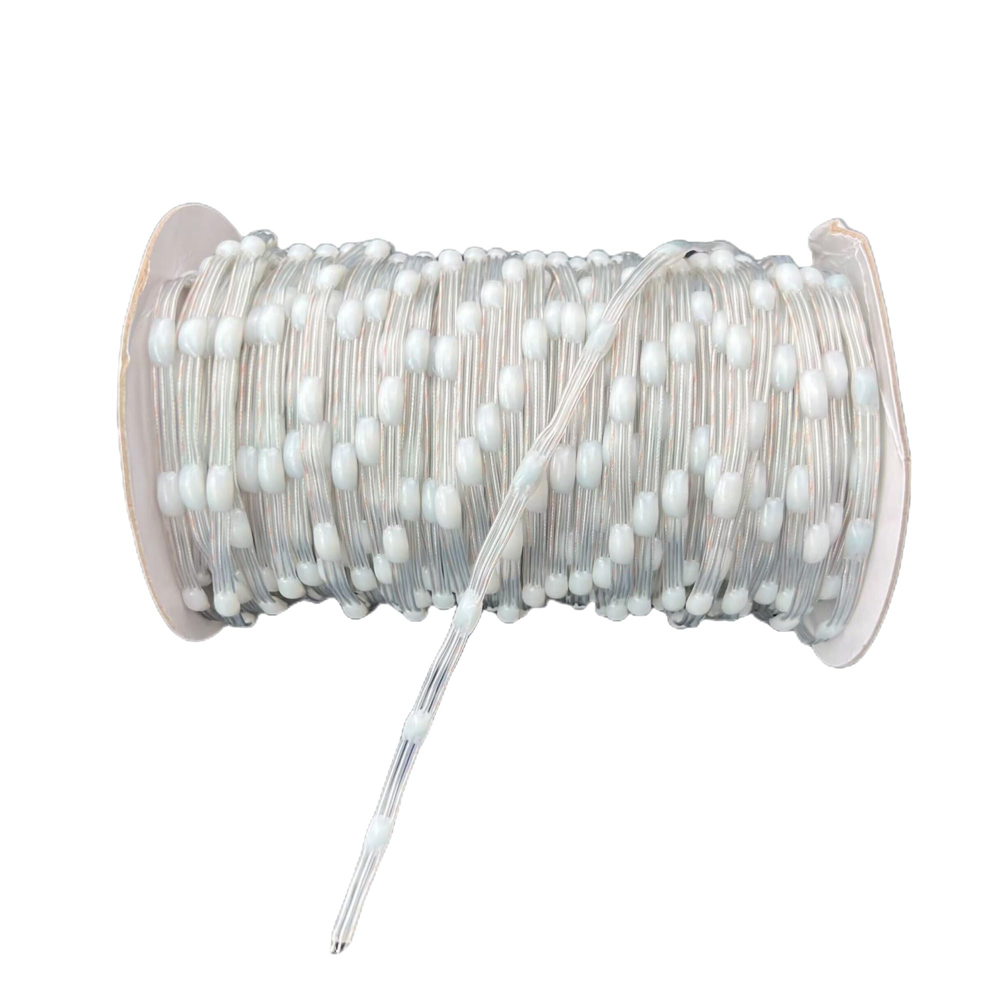 AMNOUR DC12V 1000/3000ct 15/20/25/30mm/50mm/100mm Pitch WS2811 LED Pebble Pixel String Light RGB Addressable Full Color IP67 Clear Wire(1000ct Pixels,